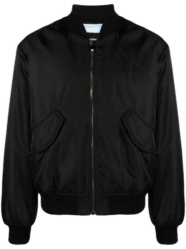 Logo Bomber Jacket Black - VERSACE - BALAAN 2