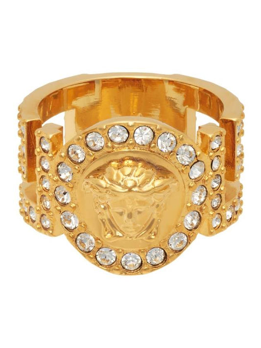 Icon Medusa Crystal Ring Gold - VERSACE - BALAAN 1