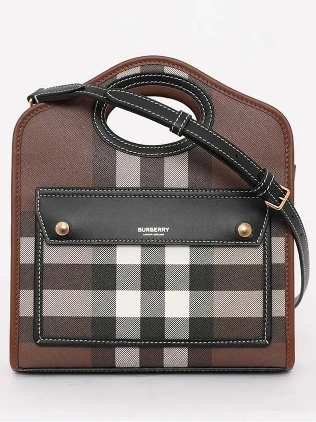 Mini Pocket Tote Bag Brown - BURBERRY - BALAAN 4