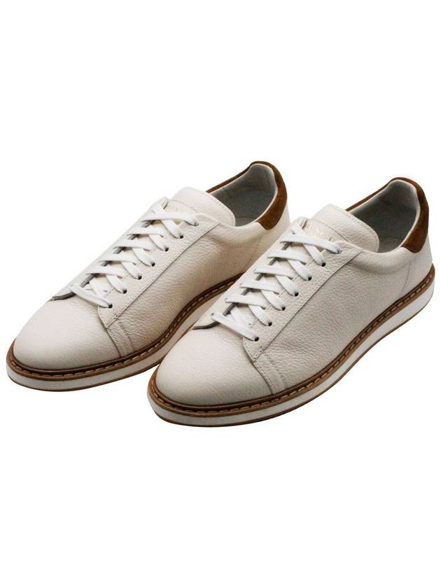 Grained Calfskin Low-Top Sneakers Panama - BRUNELLO CUCINELLI - BALAAN 4