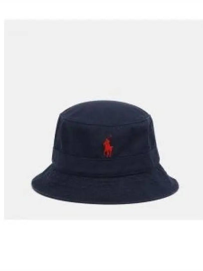 Embroidered Pony Bucket Hat Navy - POLO RALPH LAUREN - BALAAN 2