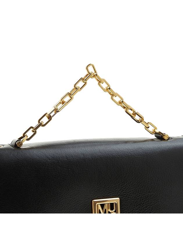 Sadie Rectangle High Shine Leather Shoulder Bag Black - MULBERRY - BALAAN 9