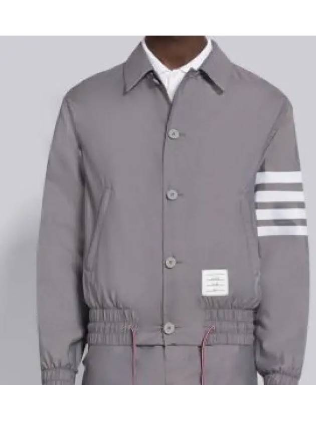 Solid Swim Tech 4-Bar Jacket Medium Grey - THOM BROWNE - BALAAN 2