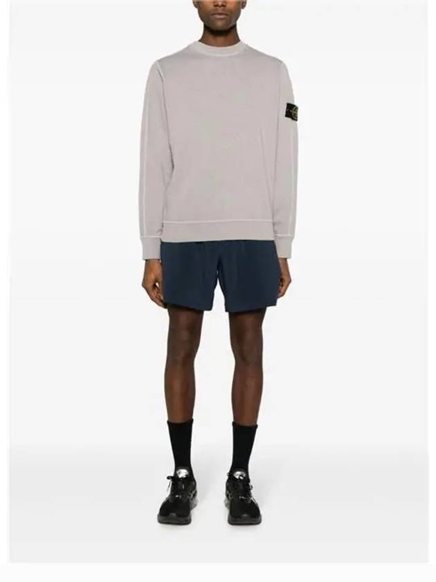 Garment Dyed Malfile Crewneck Sweatshirt Grey Heather - STONE ISLAND - BALAAN 4