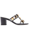 Roman Stud Sandal Heels Black - VALENTINO - BALAAN 3