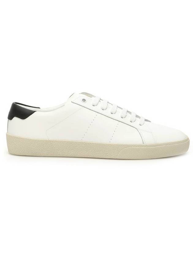 Court Logo Low Top Sneakers White Black - SAINT LAURENT - BALAAN 1