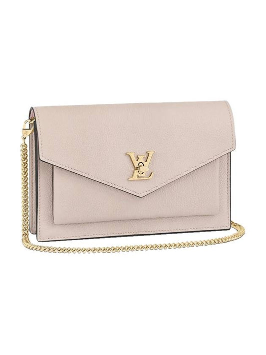 My Lock Me Chain Pochette Calfskin Shoulder Bag Grey - LOUIS VUITTON - BALAAN 1