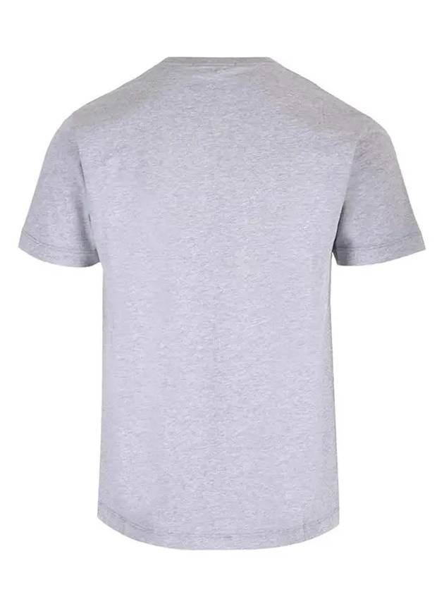 Logo Print Short Sleeve T-Shirt Grey - STONE ISLAND - BALAAN 3