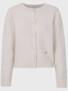 women's anemone wool basic cardigan light beige - MICANE - BALAAN 8