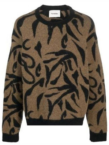 Nanushka Toine Crew Neck Abstract Print Sweater, Size Medium - NANUSHKA - BALAAN 1