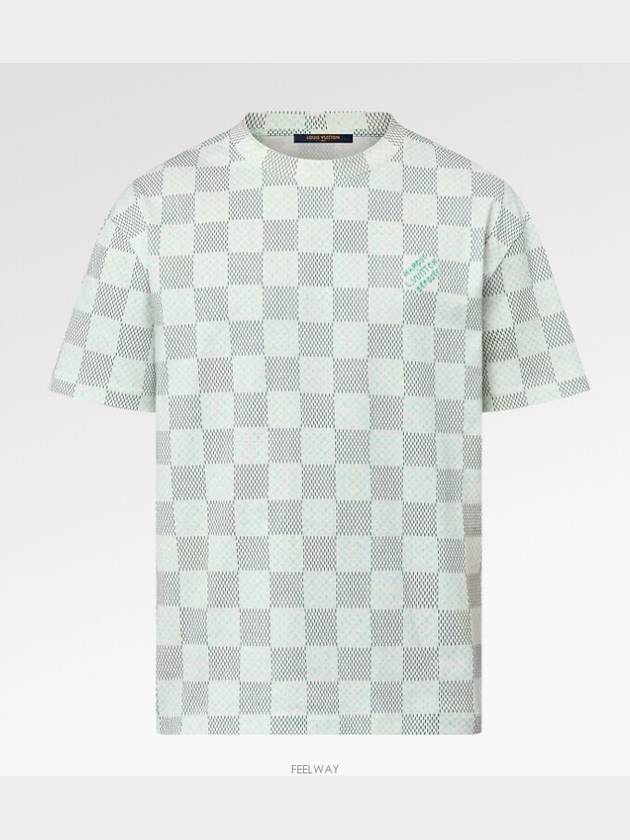 Printed Cotton Short Sleeve T-Shirt Milky White - LOUIS VUITTON - BALAAN 6