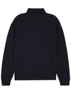 Fox Head Patch Half Zipper Sweatshirt Black - MAISON KITSUNE - BALAAN 3