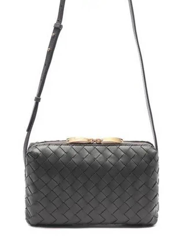 Intrecciato Leather Mini Cross Bag Fondente - BOTTEGA VENETA - BALAAN 3