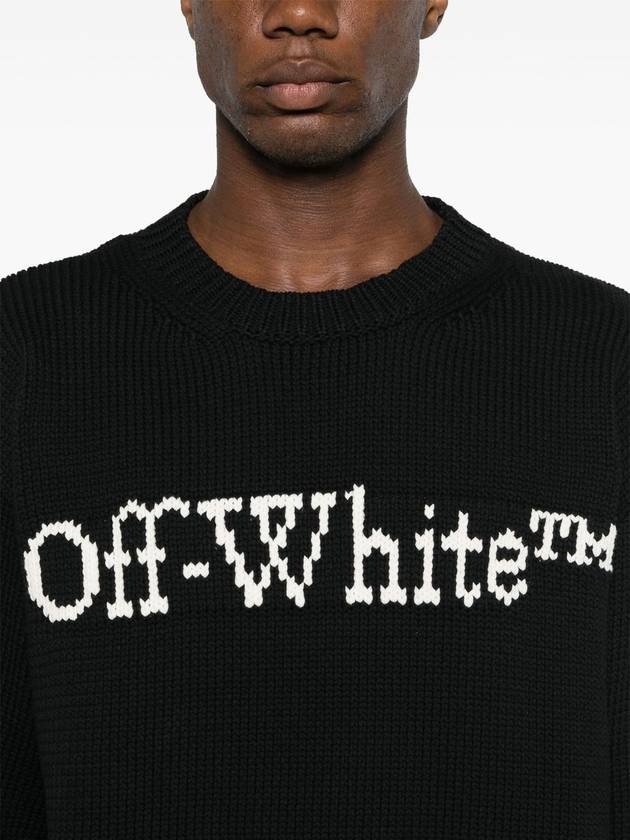 intarsia-knit logo jumper - OFF WHITE - BALAAN 5