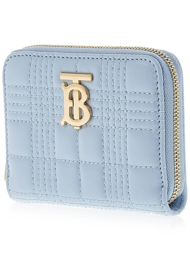 TB Logo Zip Around Half Wallet Pastel Blue - BURBERRY - BALAAN 3