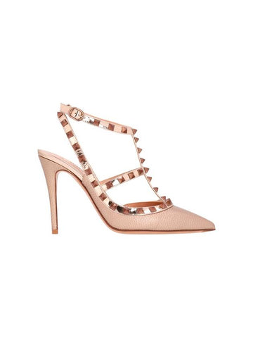 ANKLE STRAP ROCKSTUD HEEL 100 - VALENTINO - BALAAN 1