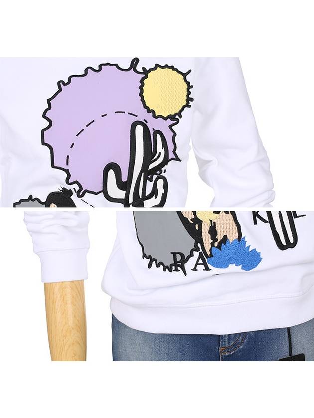 2SW799 950 01 White pastel patch embroidery sweatshirt - KENZO - BALAAN 5