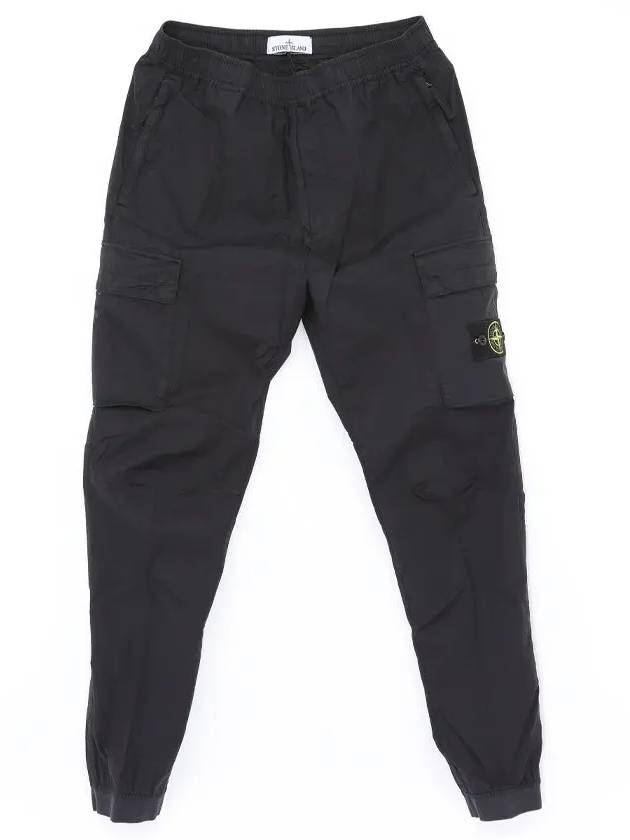 Stretch Cotton Tela Paracadute Cargo Straight Pants Navy Blue - STONE ISLAND - BALAAN 4