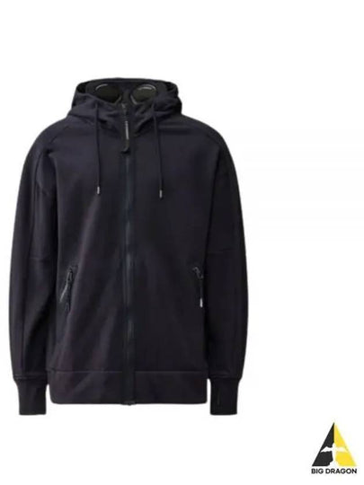 Diagonal Raised Fleece Goggle Hooded Jacket Navy - CP COMPANY - BALAAN 2