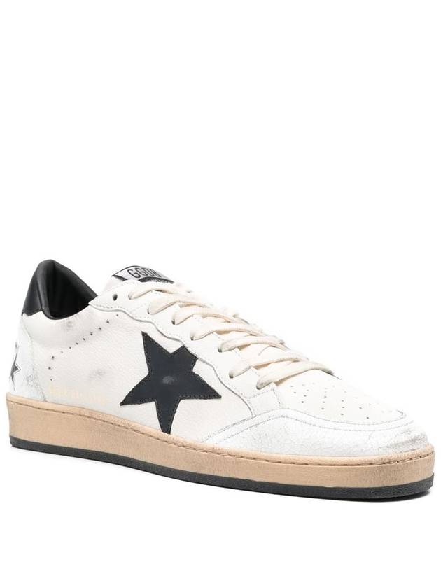 Ball Star Leather Heel Tab Low Sneakers White Black - GOLDEN GOOSE - BALAAN 5