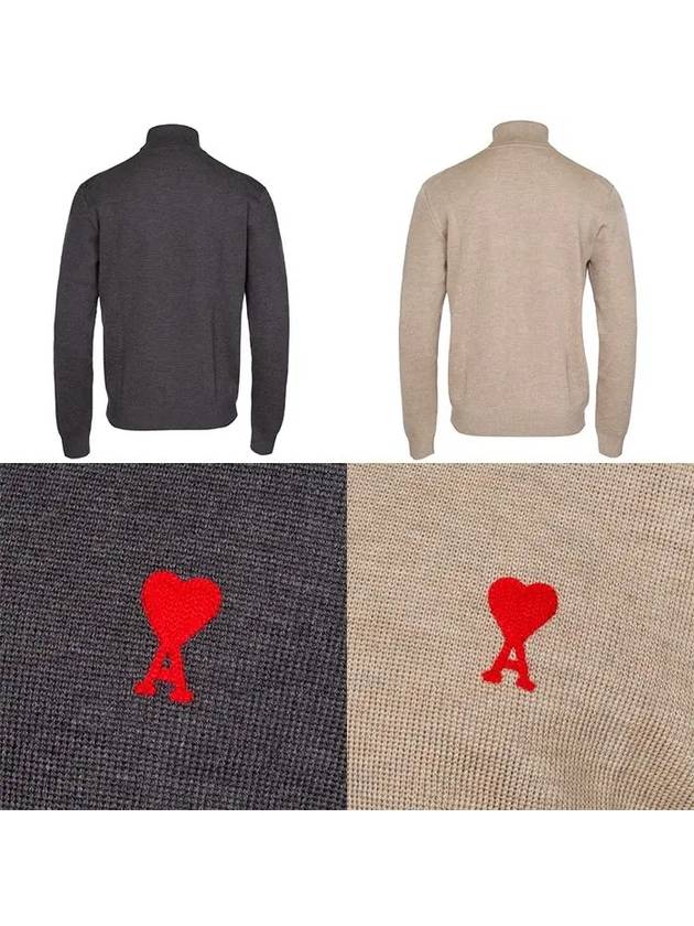 Small heart wool turtleneck 2 colors HKS401 - AMI - BALAAN 9