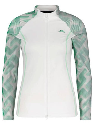 June 3D Sleeve Golf Zip up White GWJS06287 0000 - J.LINDEBERG - BALAAN 1