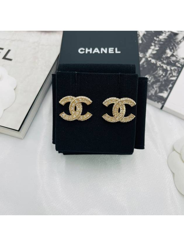 Metal Earrings Diamantes & Gold Crystal - CHANEL - BALAAN 3