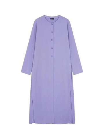 Women s Slit Crepe Single Coat Light Purple 271506 - EMPORIO ARMANI - BALAAN 1