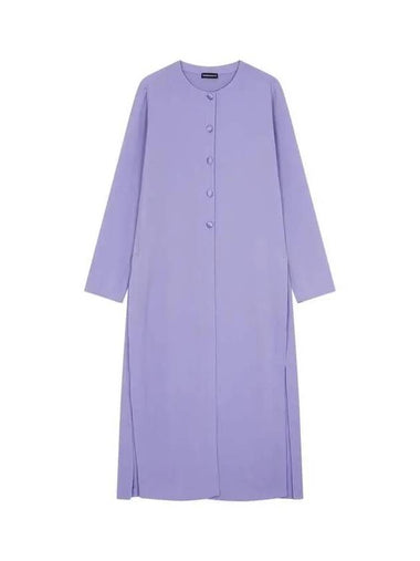 Women s Slit Crepe Single Coat Light Purple 271506 - EMPORIO ARMANI - BALAAN 1