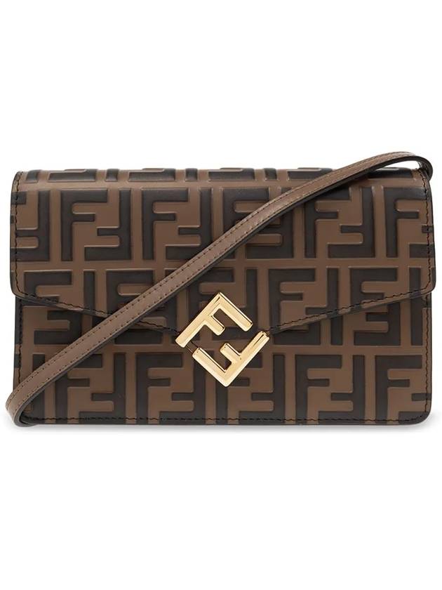 FF Diamond Flap Shoulder Back Brown - FENDI - BALAAN 3