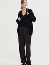 Wool Halter Neck and Loose Fit Cardigan Setup Black - SORRY TOO MUCH LOVE - BALAAN 2