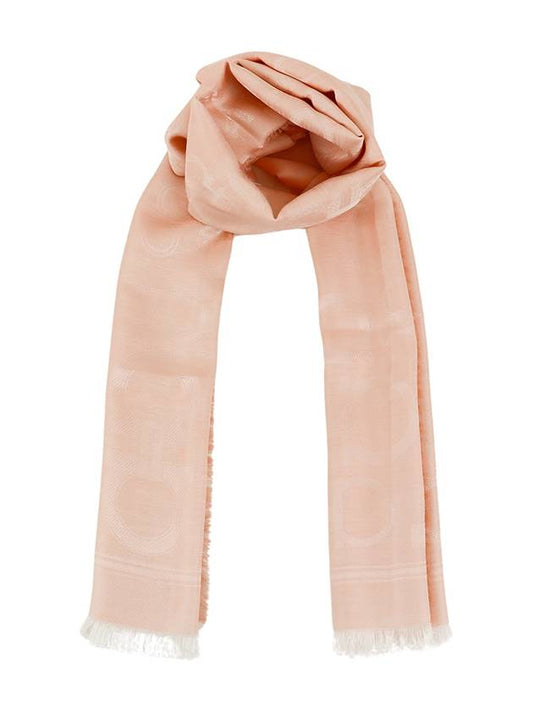 Gancini Scarf Pink - SALVATORE FERRAGAMO - BALAAN 2