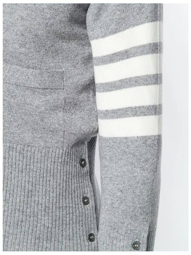 Men's Diagonal Classic Cashmere Cardigan Light Grey - THOM BROWNE - BALAAN 6