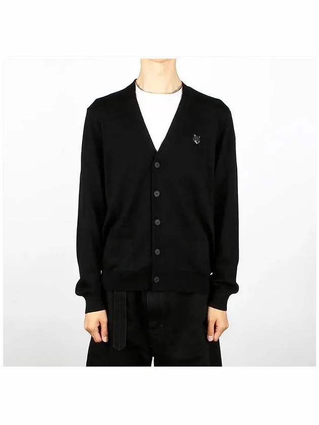 Bold Fox Head Patch Regular Cardigan Black - MAISON KITSUNE - BALAAN 3