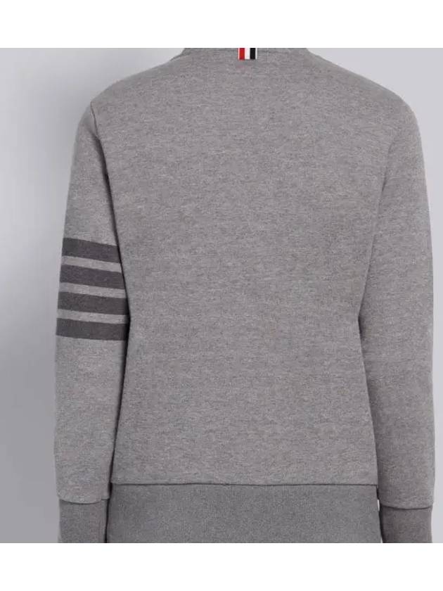 4 Bar Tonal Crew Neck Sweatshirt Grey - THOM BROWNE - BALAAN 4