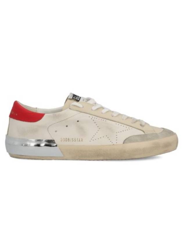 Superstar Leather Red Tab Low Top Sneakers White - GOLDEN GOOSE - BALAAN 1