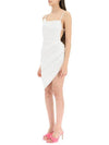 La Robe Saudade Asymmetric Draped Midi Dress White - JACQUEMUS - BALAAN 5