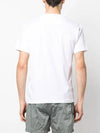 Pisato Effect Logo Patch Short Sleeve T-Shirt White - STONE ISLAND - BALAAN 5