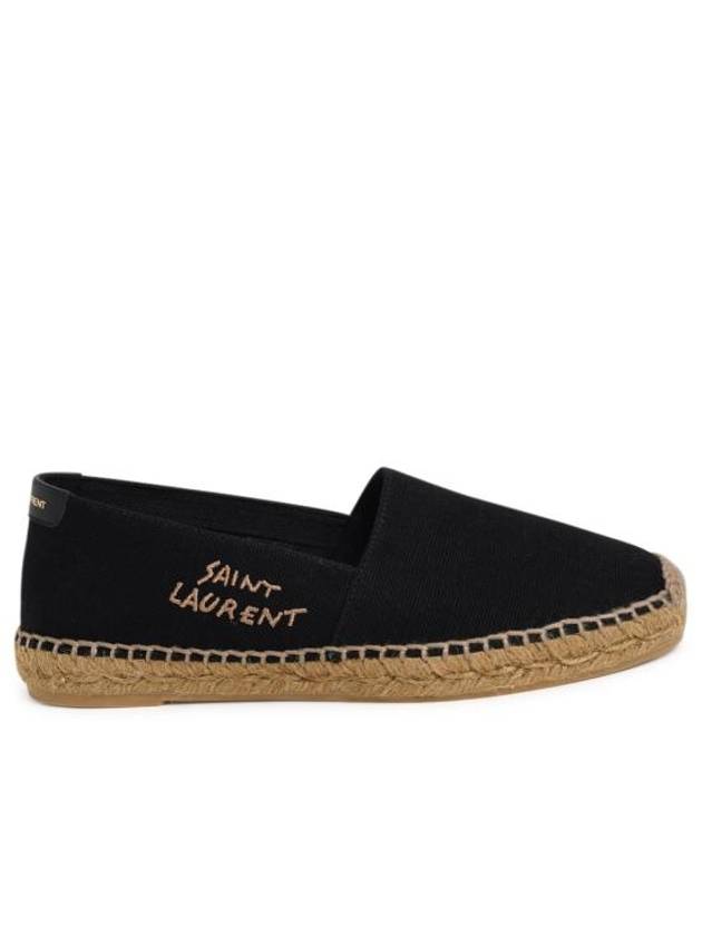 Logo Monogram Espadrilles Black - SAINT LAURENT - BALAAN 2