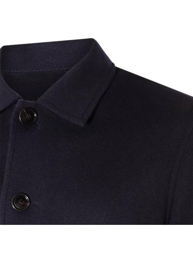 Pocket Patch Wool Blend Jacket Navy - AMI - BALAAN 6