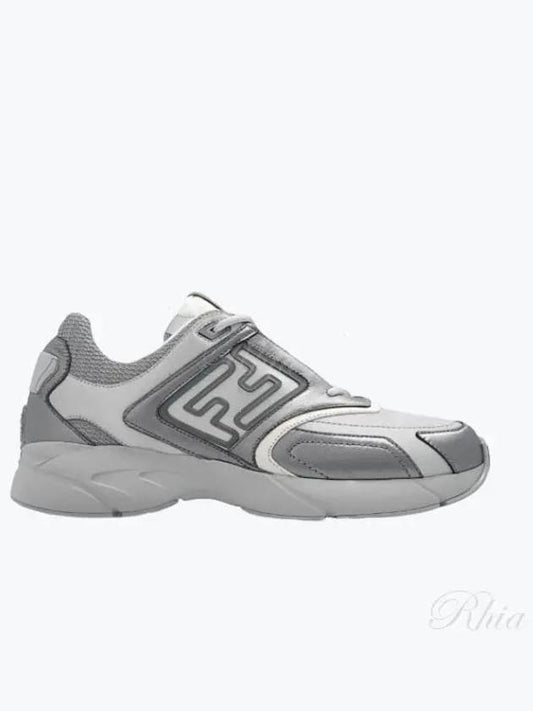 Faster Trainer Low Top Sneakers Grey - FENDI - BALAAN 2