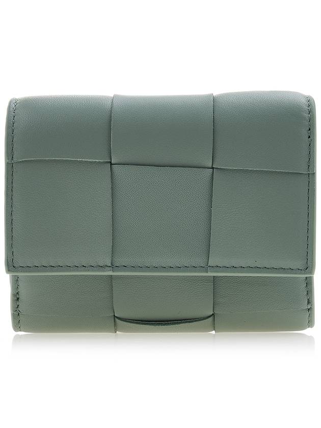 Intrecciato Tri-Fold Zip Half Wallet New Sage - BOTTEGA VENETA - BALAAN 2