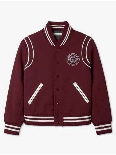 Embroidered Logo Varsity Virgin Wool Bomber Jacket Merlot - SPORTY & RICH - BALAAN 2