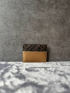 FF square leather card wallet beige - FENDI - BALAAN 4