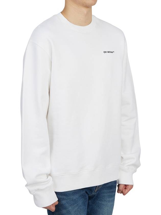 Men's Sweatshirt Long Sleeve T-Shirt OMBA057C 99FLE013 0110 - OFF WHITE - BALAAN 4