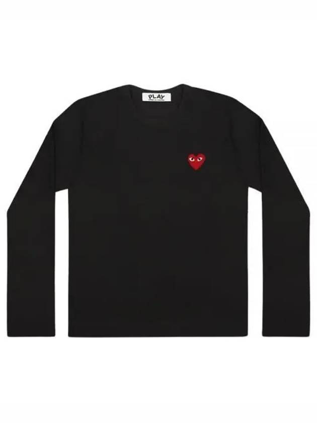 Red Heart Logo Long Sleeve T-Shirt Black - COMME DES GARCONS PLAY - BALAAN 2