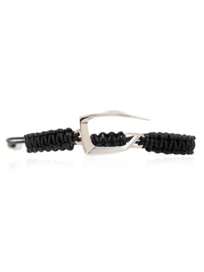 Giv Cut Woven Cotton Metal Bracelet Black - GIVENCHY - BALAAN 2