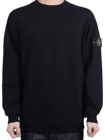 Garment Dyed Malfile Crewneck Sweatshirt Black - STONE ISLAND - BALAAN 2