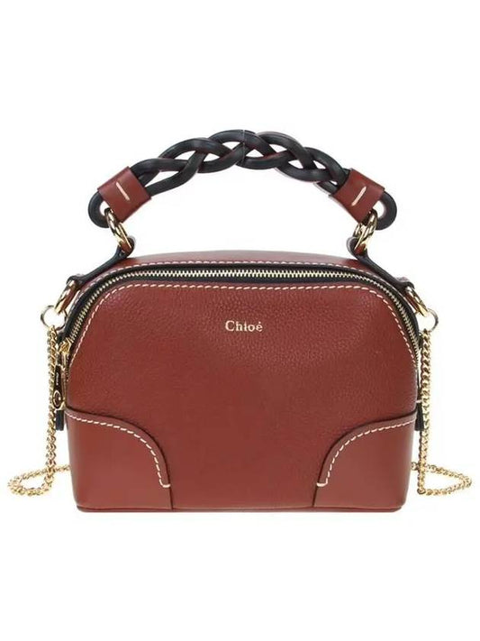 Daria Mini Chain Cross Bag Brown - CHLOE - BALAAN.