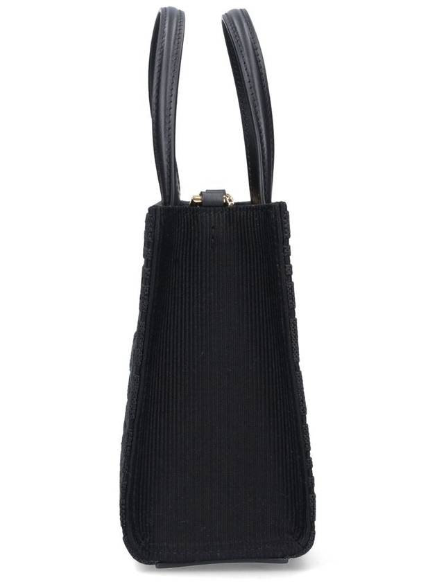 Mini G-Tote Shopping Bag In 4G Embroidery Black - GIVENCHY - BALAAN 3